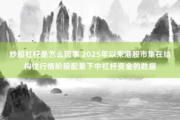 炒股杠杆是怎么回事 2025年以来港股市集在结构性行情阶段配景下中杠杆资金的数据
